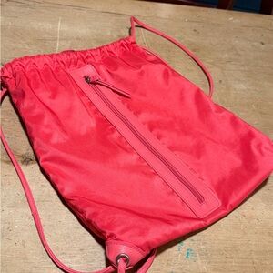 Vibrant Orange Tangerine Drawstring Backpack